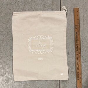 Kith Cream Canvas Drawstring Pouch with White Print